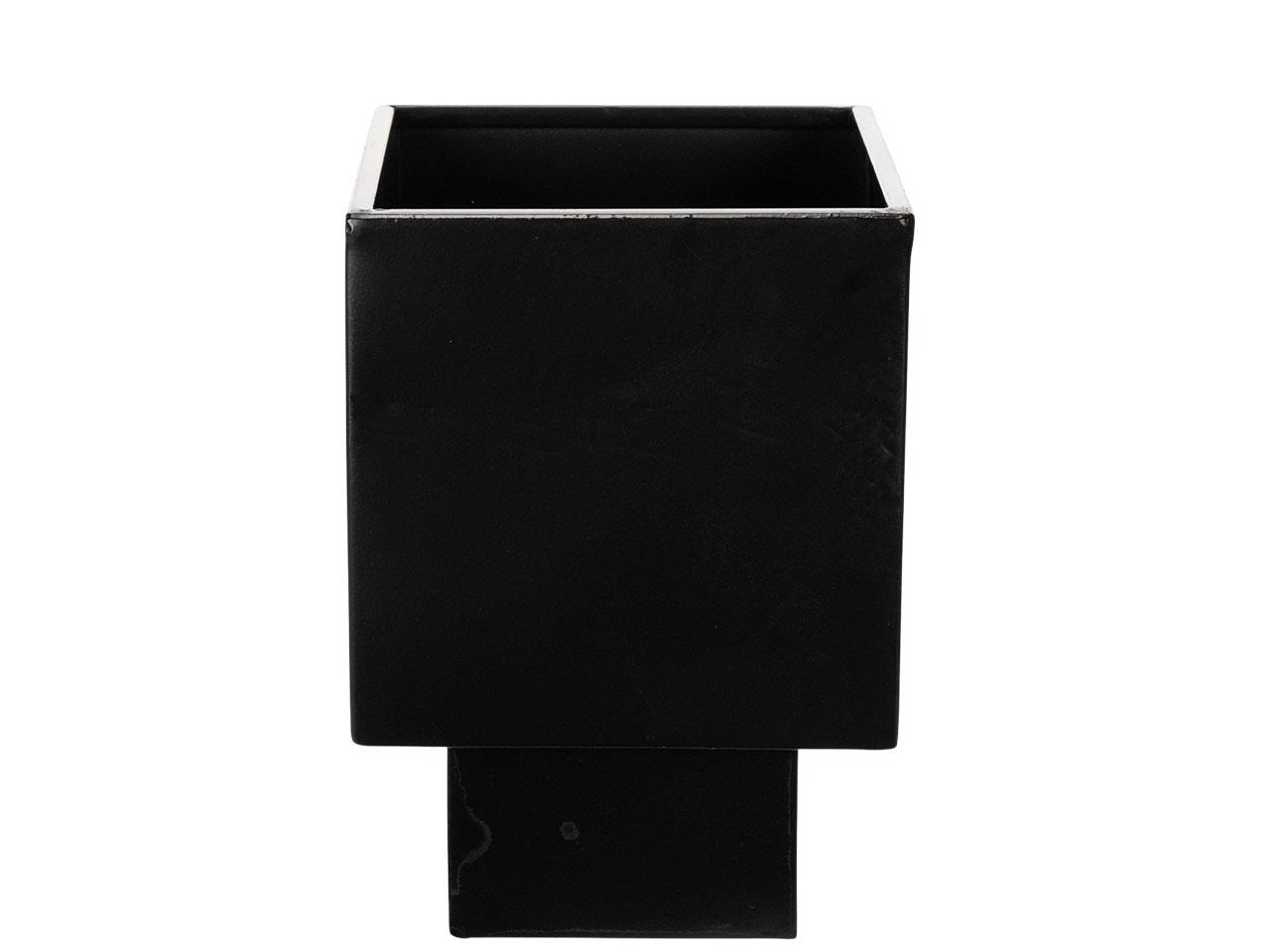Podest Metall auf Fuß schwarz D15cm x H22cm