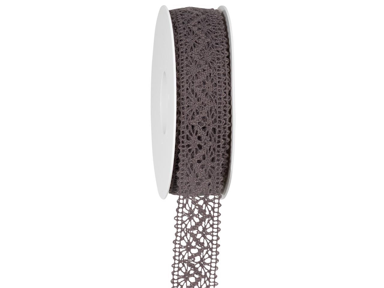 Band Spitze 25 mm 15 Meter grau 72