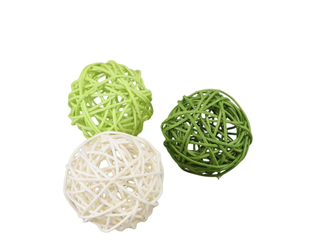 Rattanball grünmix D7cm
