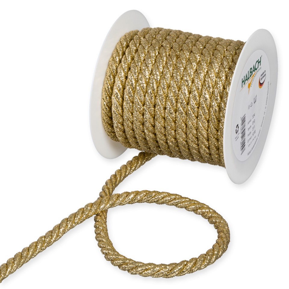 Kordel 10 mm gold