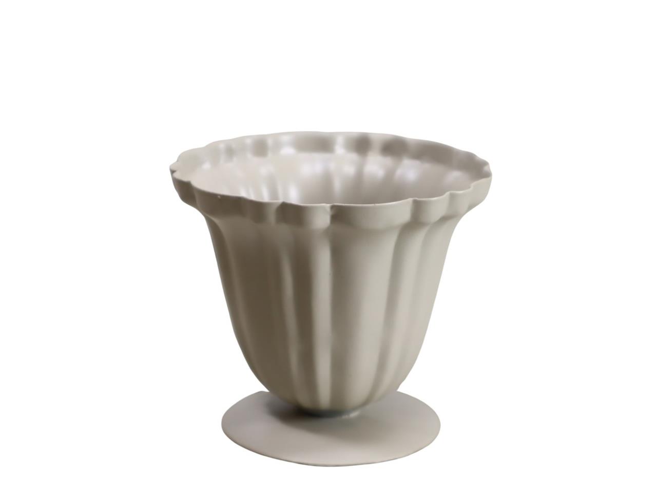 Pokal Metall taupe-matt D9,5xH8,5cm