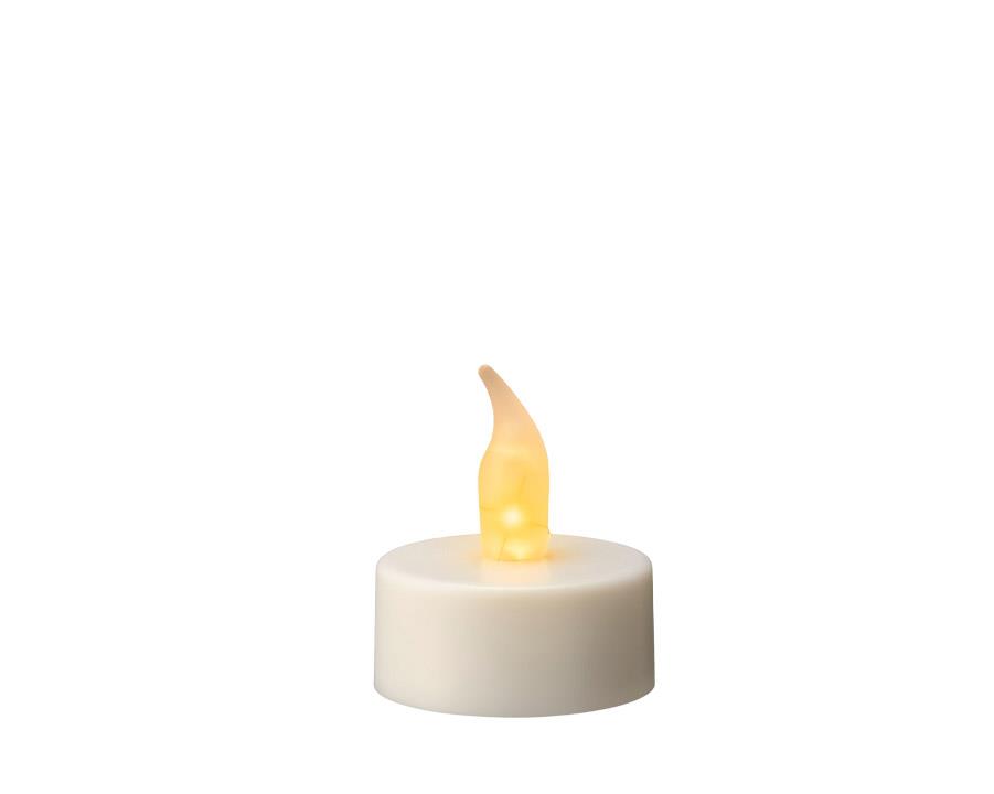 LED Teelicht Plasik m. Flacker-Effekt indoor D3,8cm