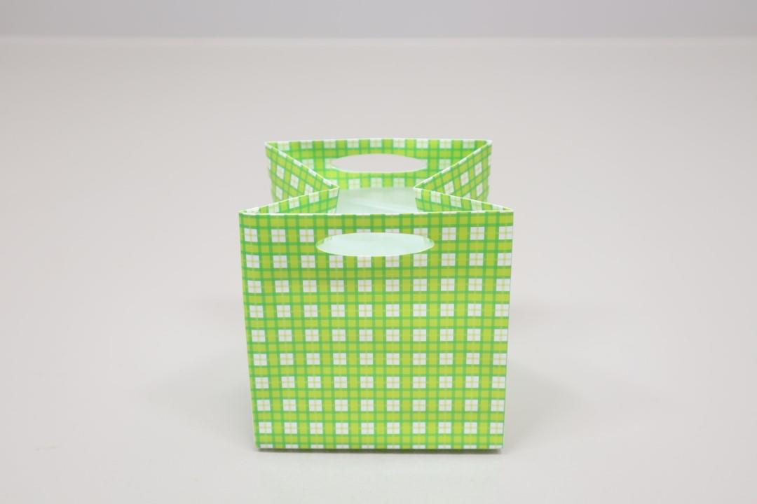 Tasche Quadro Kunststoff grün D10,5x10,5cm