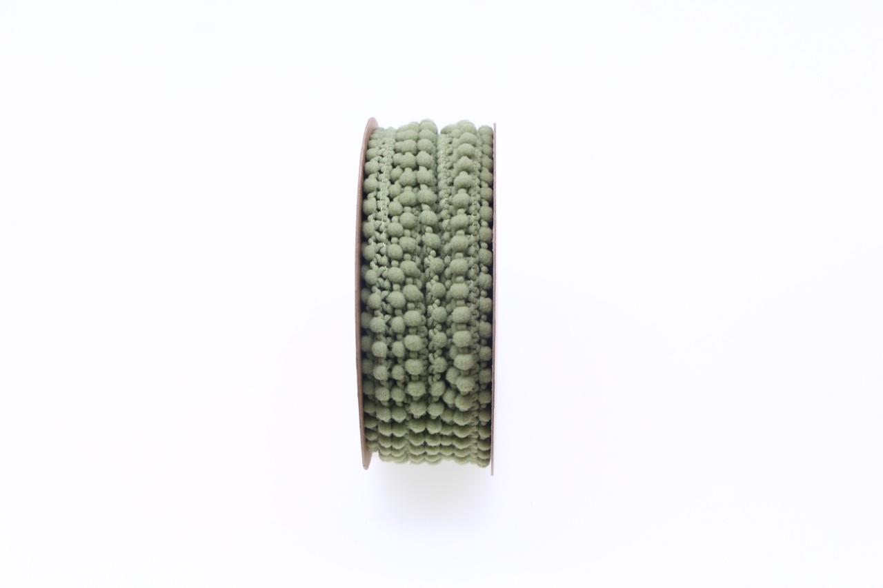 Band PomPom 13 mm 15 Meter olivgrün 112