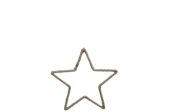Stern hängend Jute natur D20cm