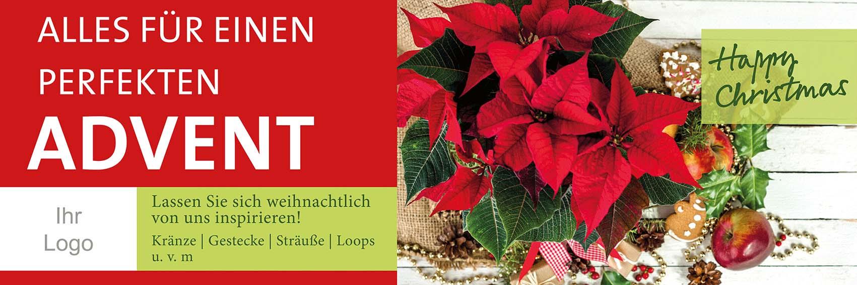 ekaflor Advent Spannbanner mit Ösen inkl. Druck 04