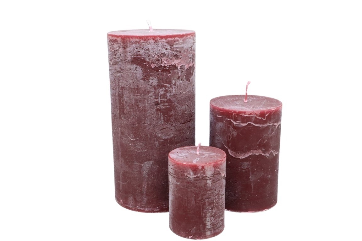 Kerze Rustika 200/100mm kaminrot