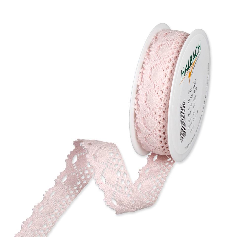 Häkelspitze Baumwolle 28 mm 7 Meter pale rose 23