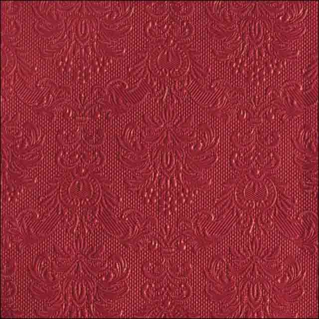 Serviette 33x33 cm Elegance dunkelrot
