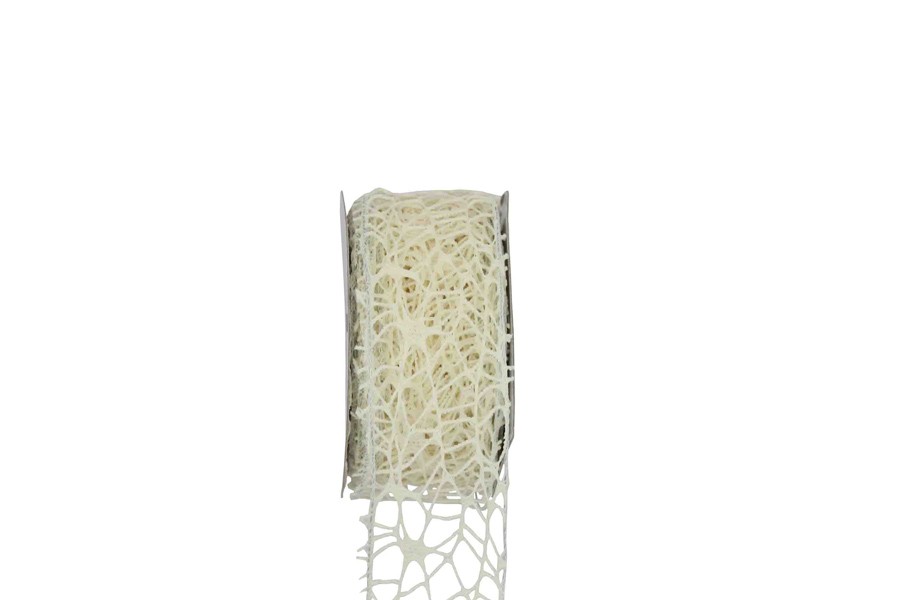 Gewebeband Drahtkante 5cm creme