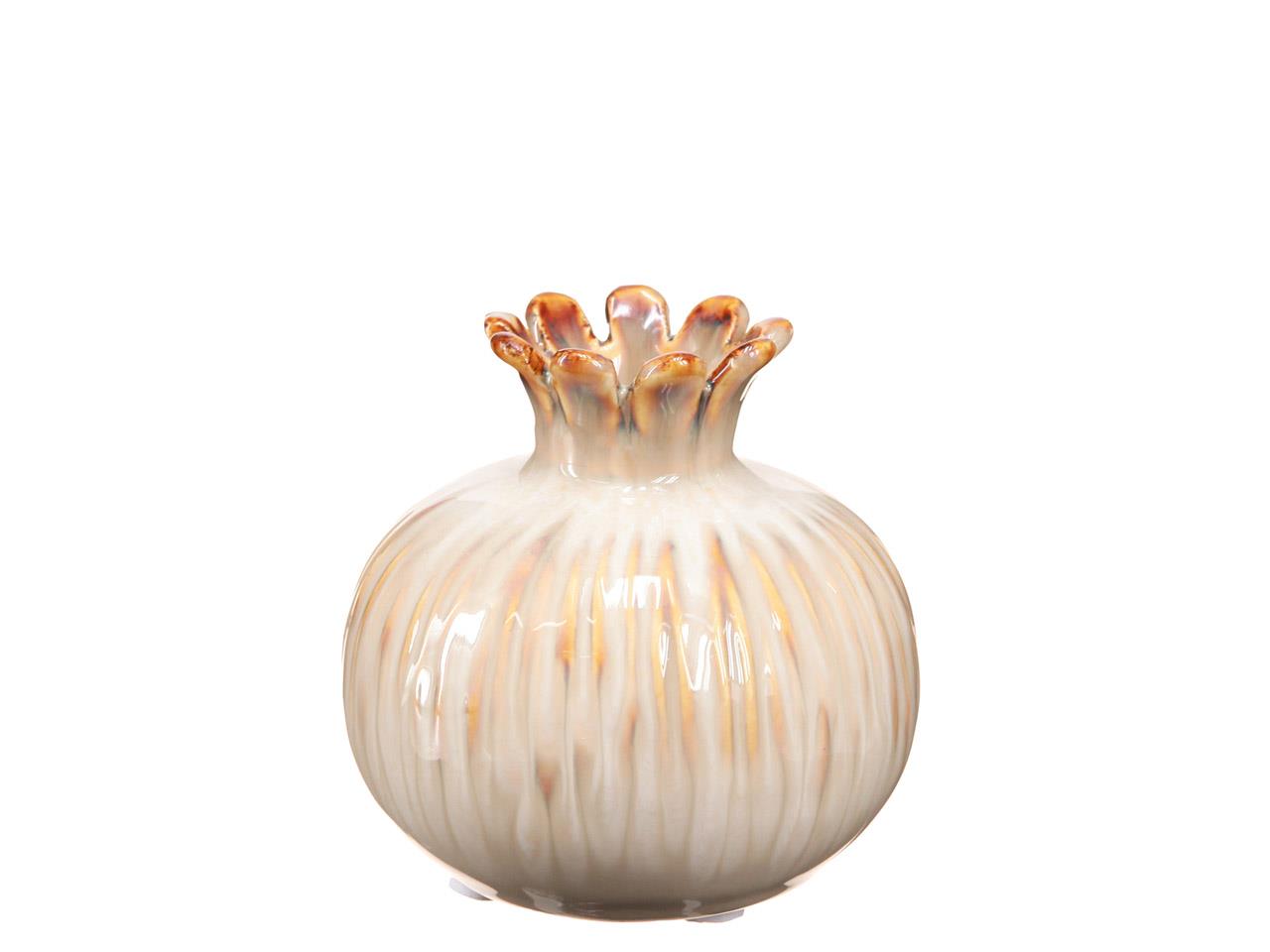 Vase rund Keramik creme 8,5x8,5 cm