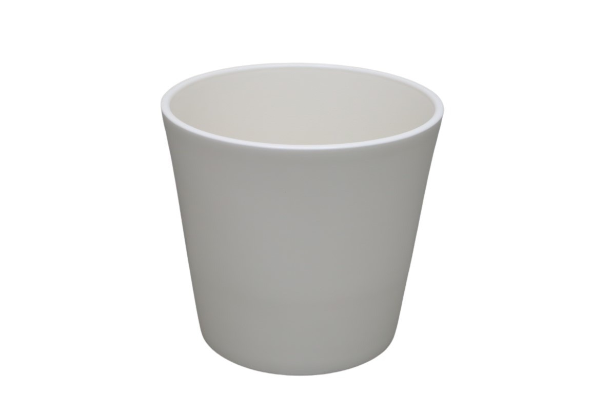 Keramikübertopf Serie 440  8cm creme matt