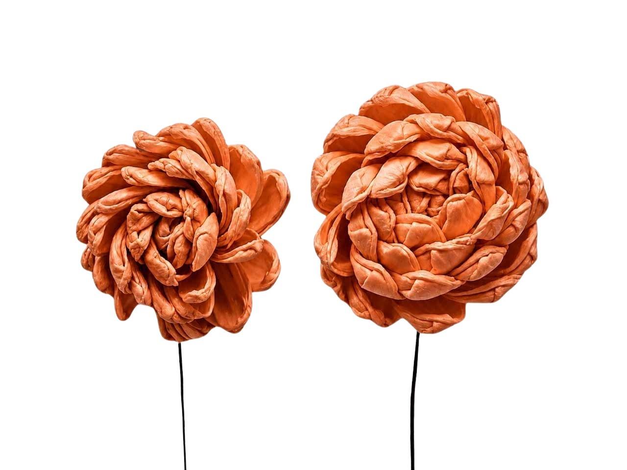 Dahlie Sola am Draht D6-8cm je 18 Stück sortiert orange