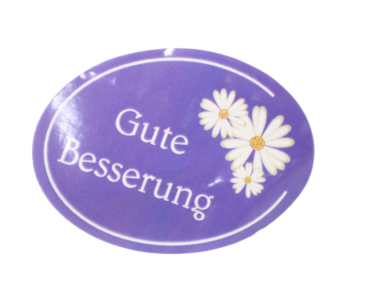 Etikett oval Gute Besserung 53-42 mm 250 Stück