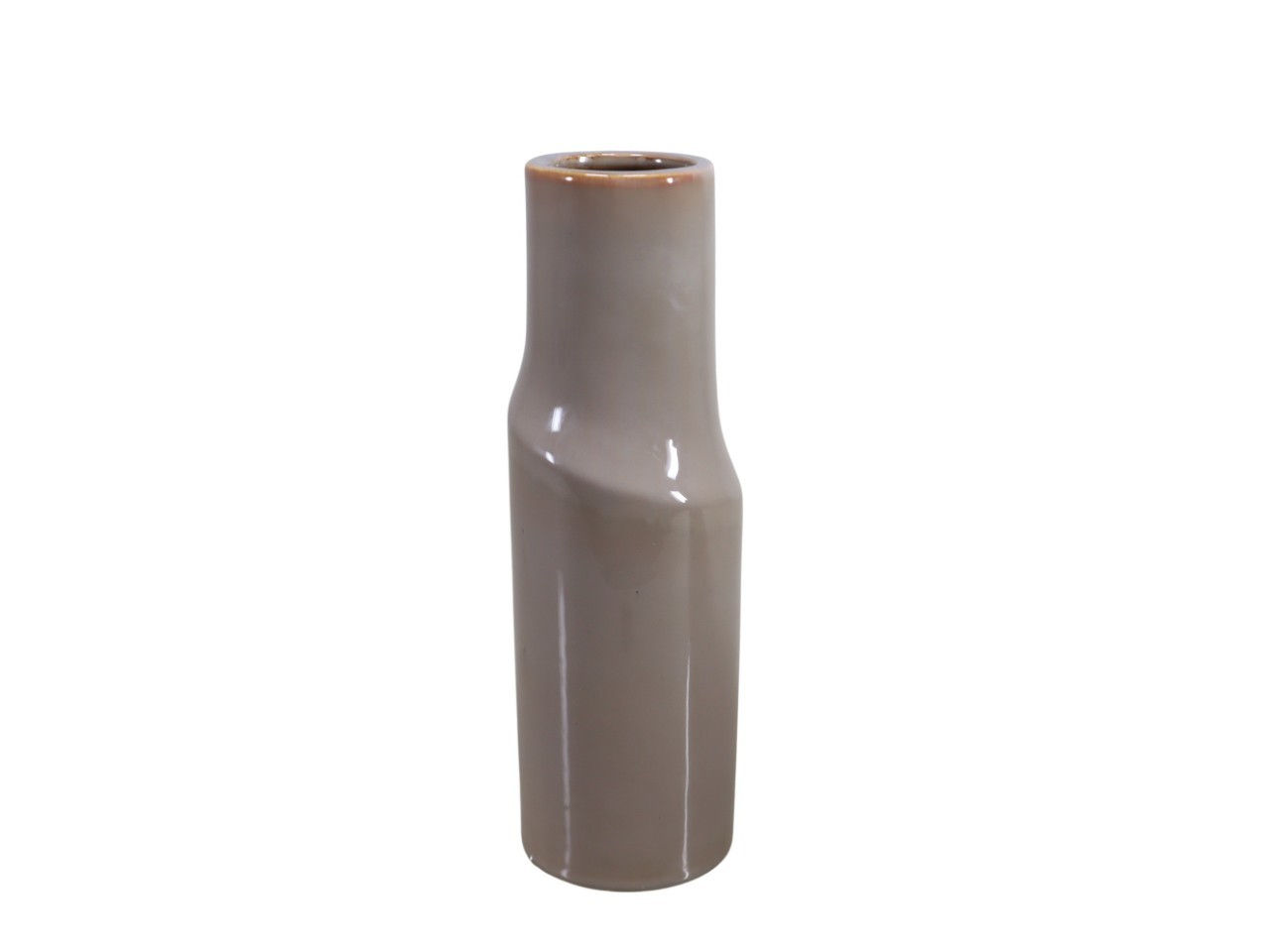Vase Keramik natur D 9 cm Höhe 28 cm