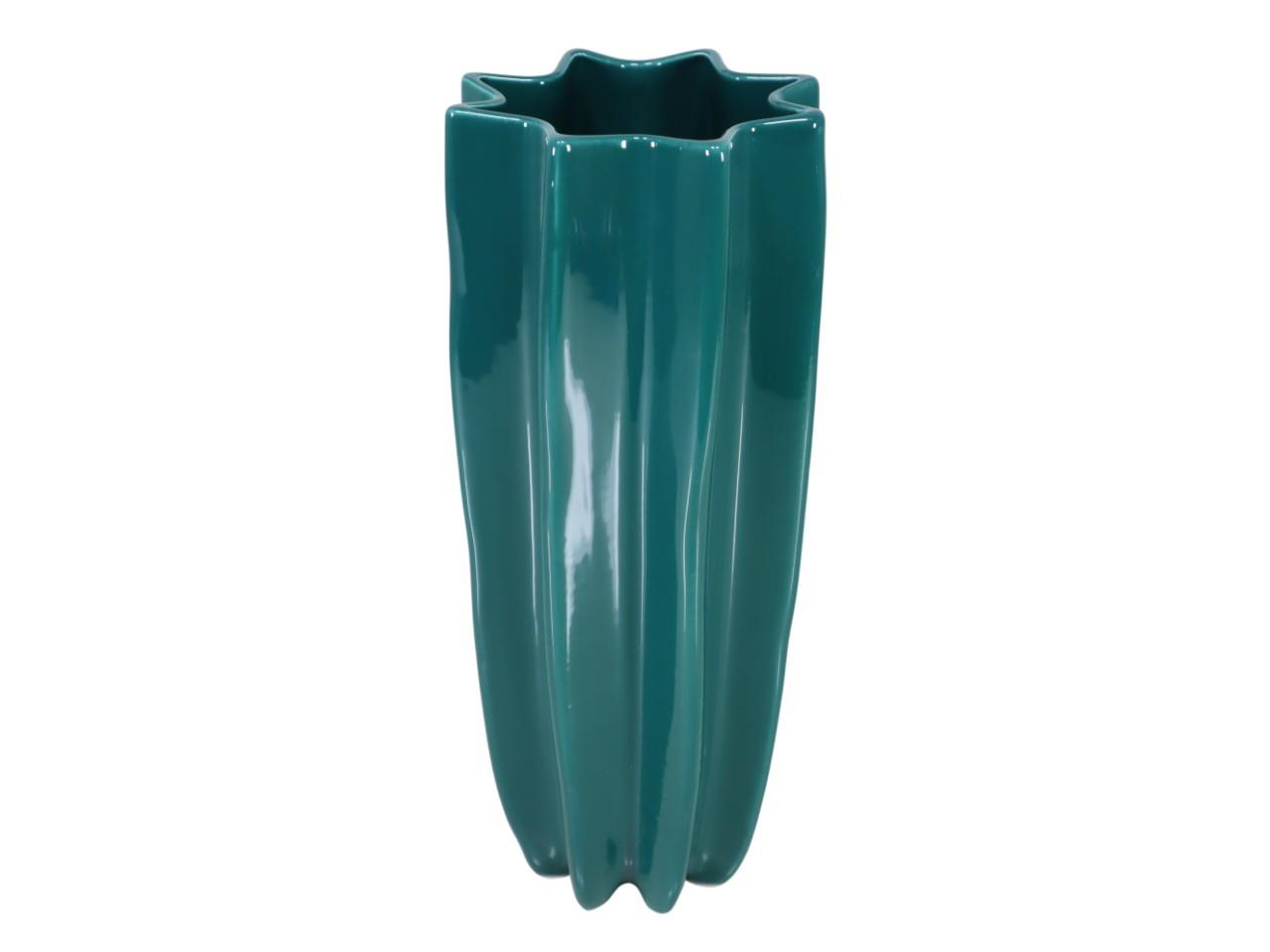 Vase Lineart smaragdgrün glanz Keramik D15,5xH38cm
