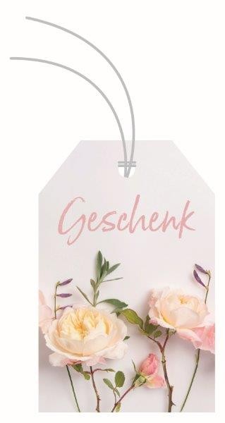 Geschenkkärtchen Label 52x80 mm Geschenk m. Band