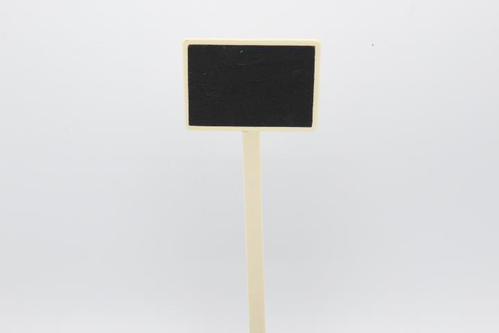 Tafelstecker a. Stab Holz D7,5x5,5cm + Pin