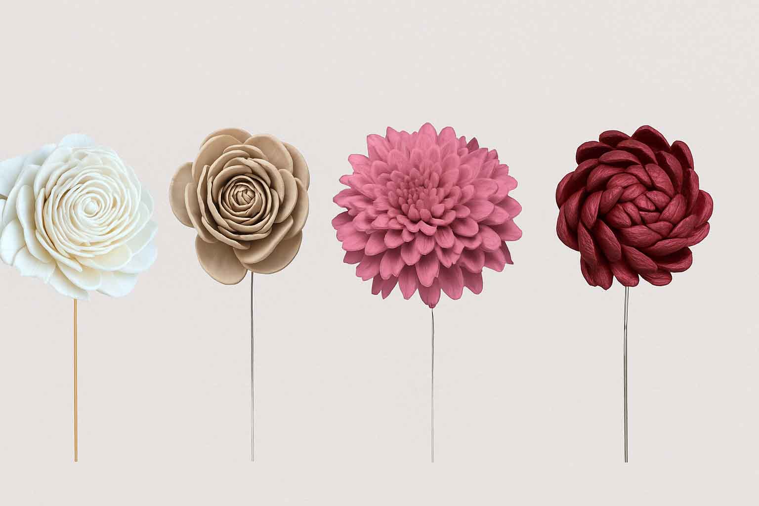 Holzblüten montiert Sola