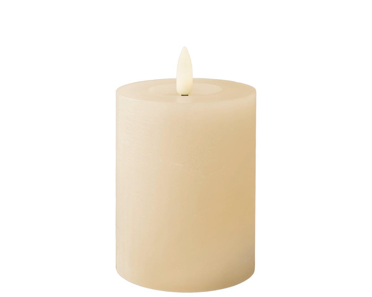 Kerze LED Wachs indoor creme H11,2cm x D7cm