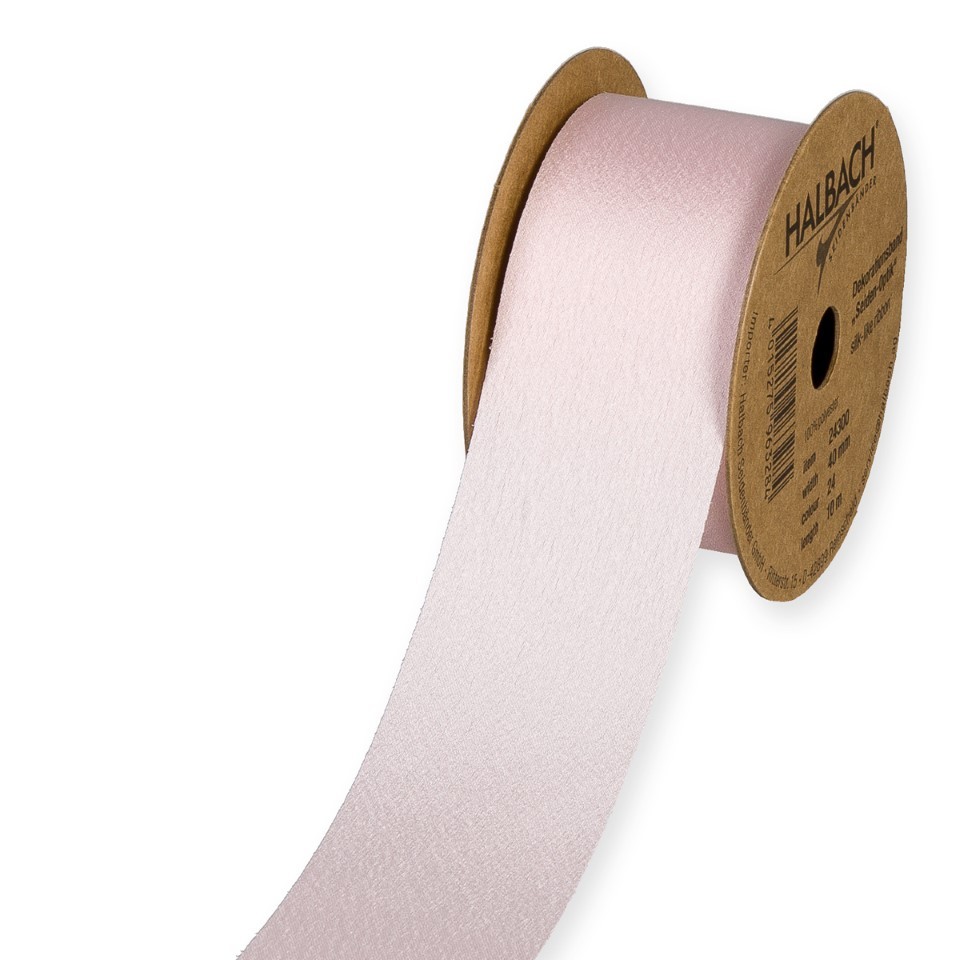 Dekorationsband Seiden-Optik 40 mm 10 Meter light rose 24