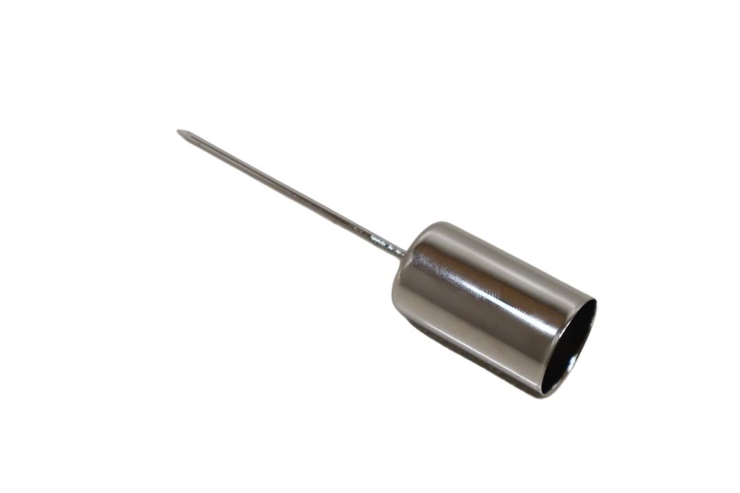 Stabkerzenhalter Metall silber D2,2 H4cm Pin 7cm