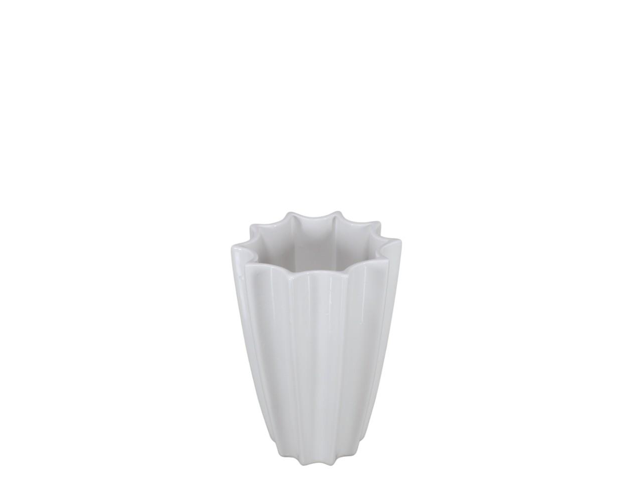 Vase Lineart weiß glanz Keramik D15xH21cm