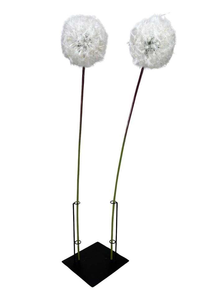 Aufsteller Metall schwarz D20x20cm mit Halteringe H25xD2,5cm