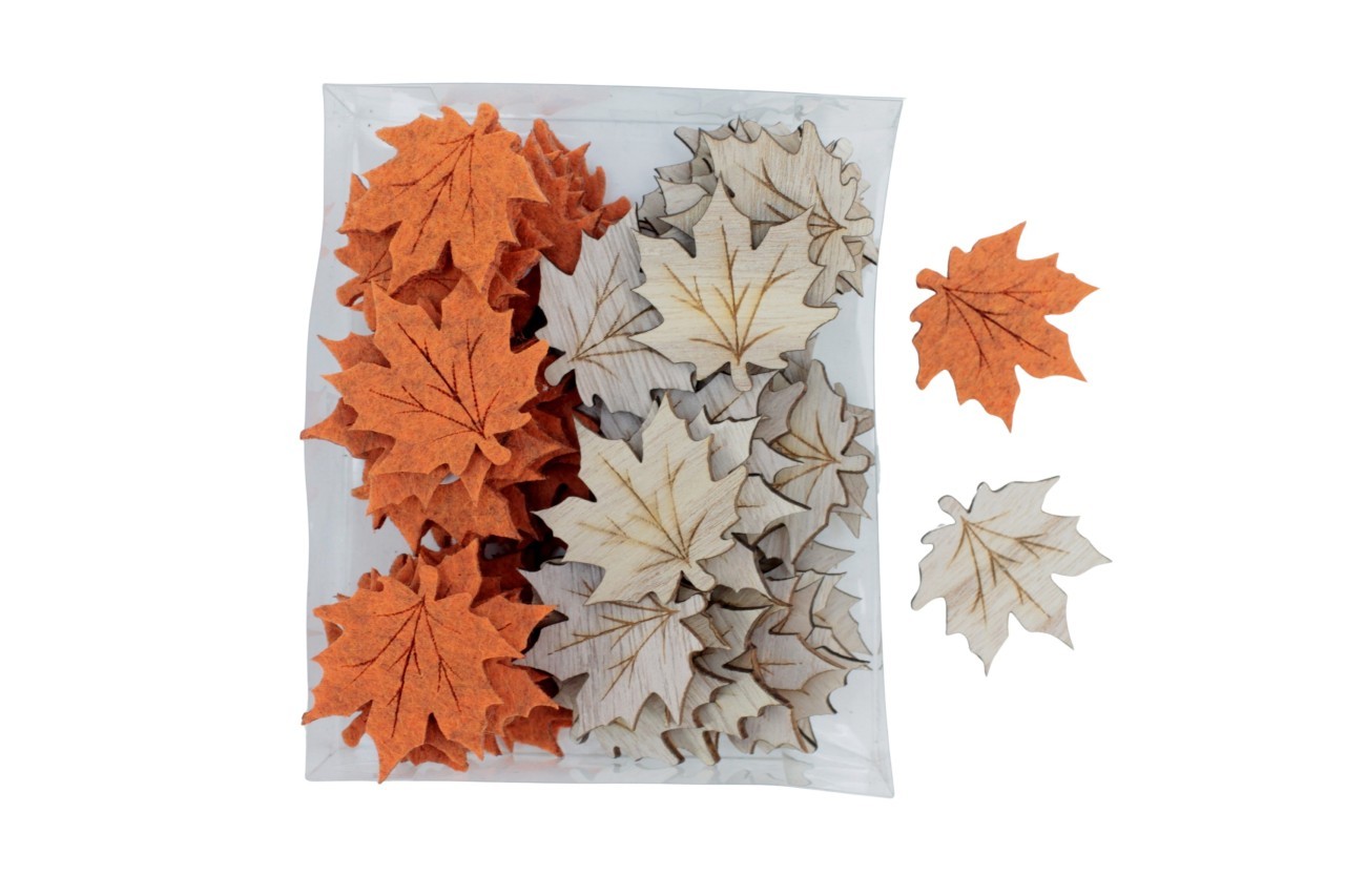 Streuer Herbstlaub Otono sort. orange-natur D4cm