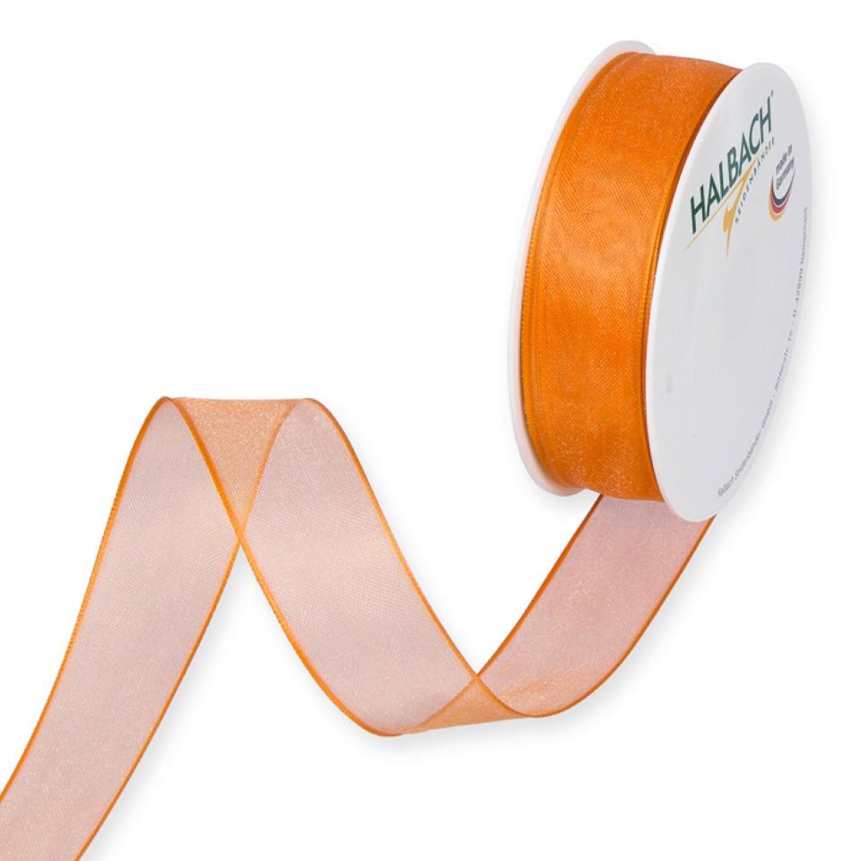 Organza m.Draht 25mm orange68