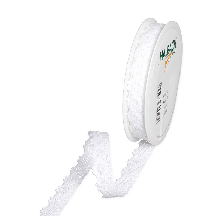 Häkelspitze Baumwolle 13 mm 7 Meter weiss 11