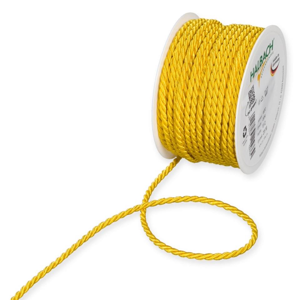 Kordel 4mm 25 Meter gelb 912