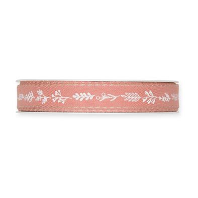 Druckband Zweige 15 mm 18 Meter blush rose/white 123