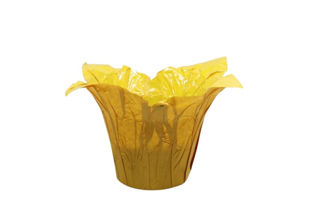 Deco Wraps wasserfest gelb D12,5xH10,5cm