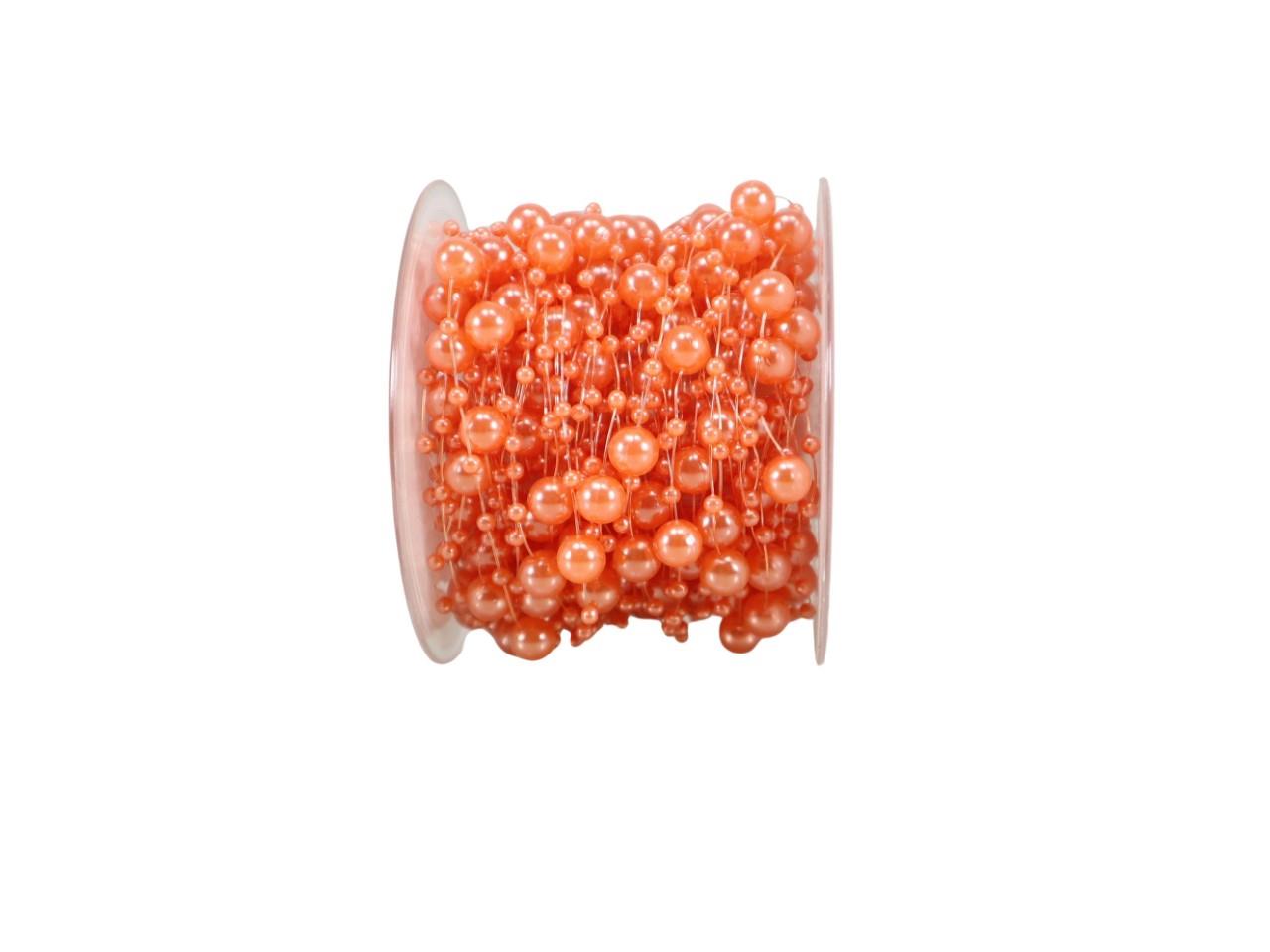 Band Svenja 6 mm 15 Meter (Perlenschnur) gelborange 270