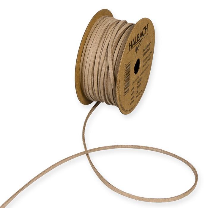 Kunstleder-Bändchen 3 mm 20 Meter natur 79