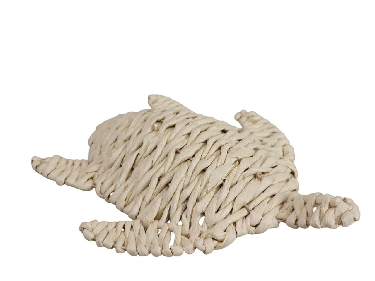 Schildkröte Papierkordel natur-hell D29x31cm