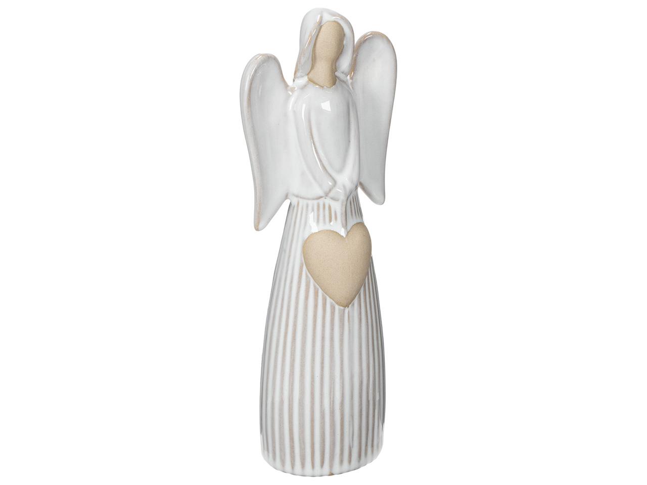 Engel stehend Keramik creme/natur  6 cm x H 23 cm
