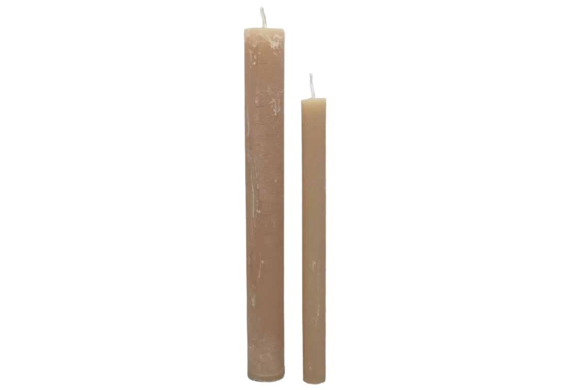 Stabkerze Rustika 240/34mm stone