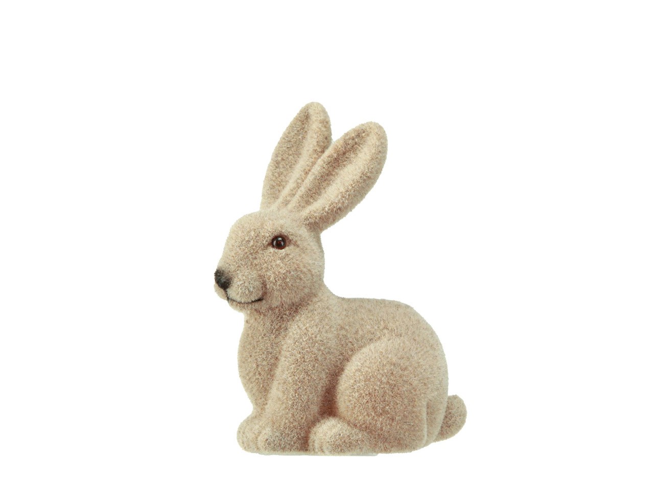 Hase beflockt Kunststoff braun H15,3cm
