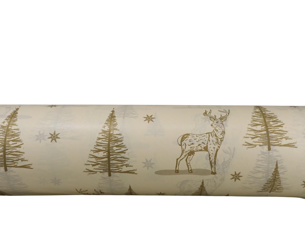 Blumenseide 75cm 9kg Weihn Forest Champagner Gold NETTO
