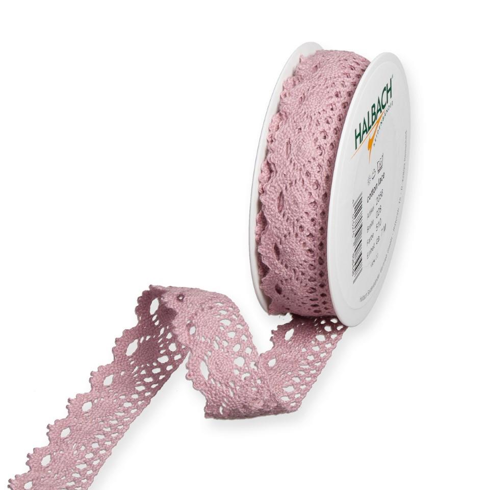 Häkelspitze Baumwolle 28 mm 7 Meter pale berry 510