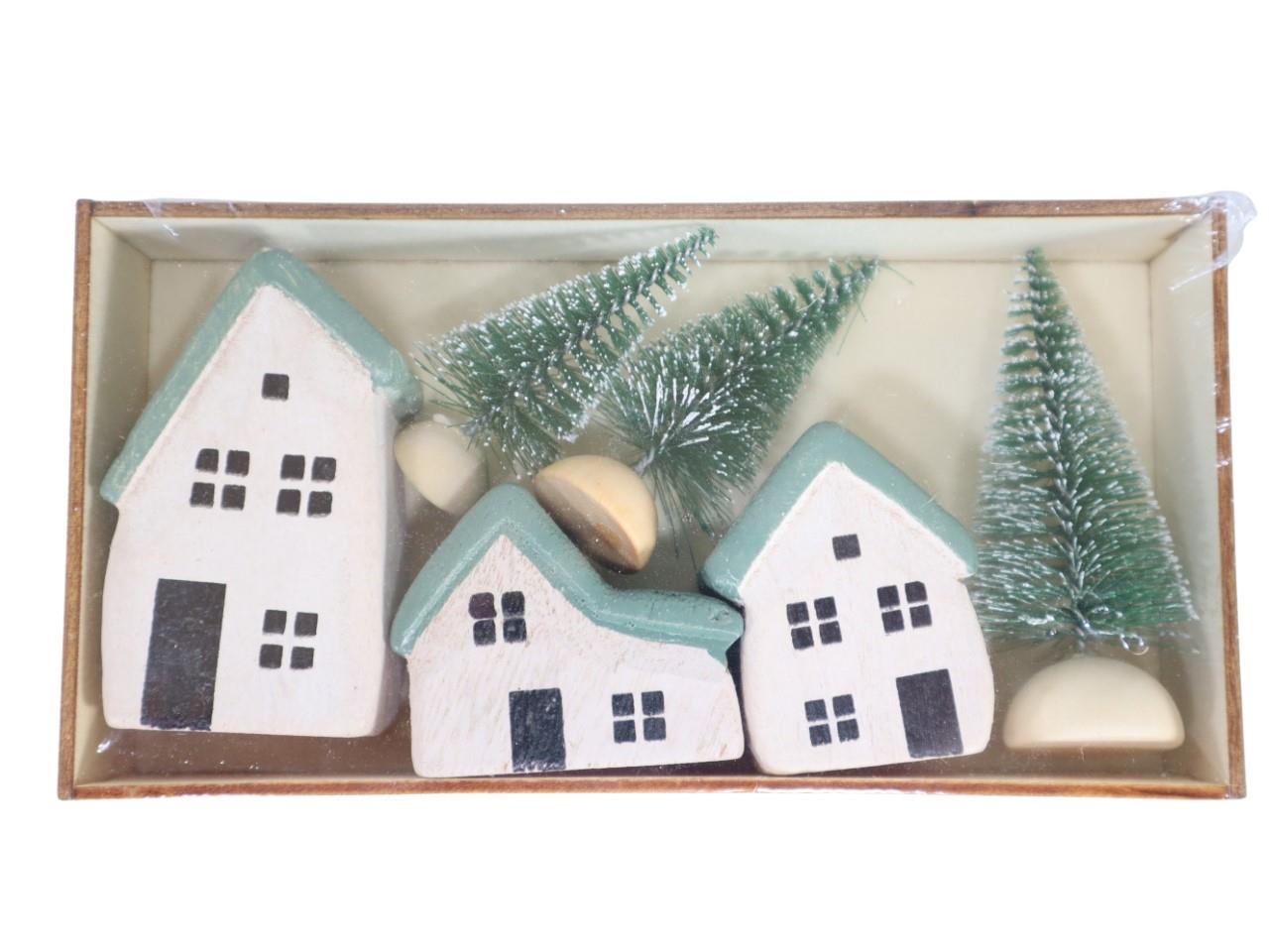 Haus & Tannenbaum Sortiment 6fach H8-5cm