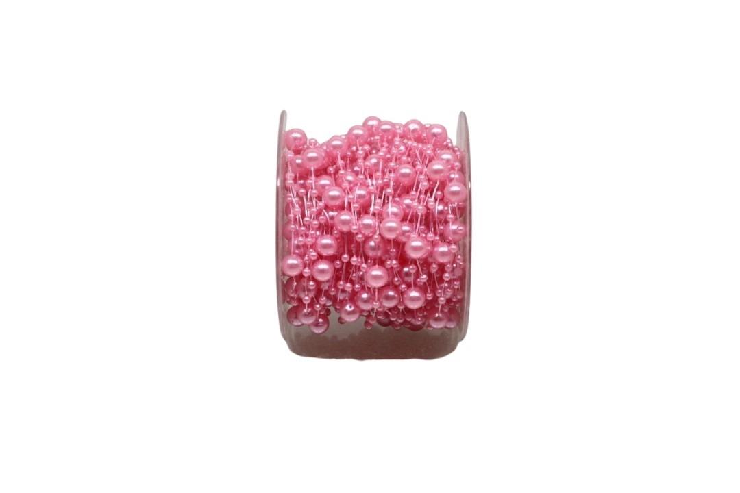 Band Svenja 6 mm 15 Meter (Perlenschnur) pink