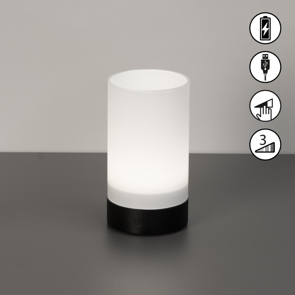 Tischleuchte FENYA opal matt D8 H14,5cm NETTO