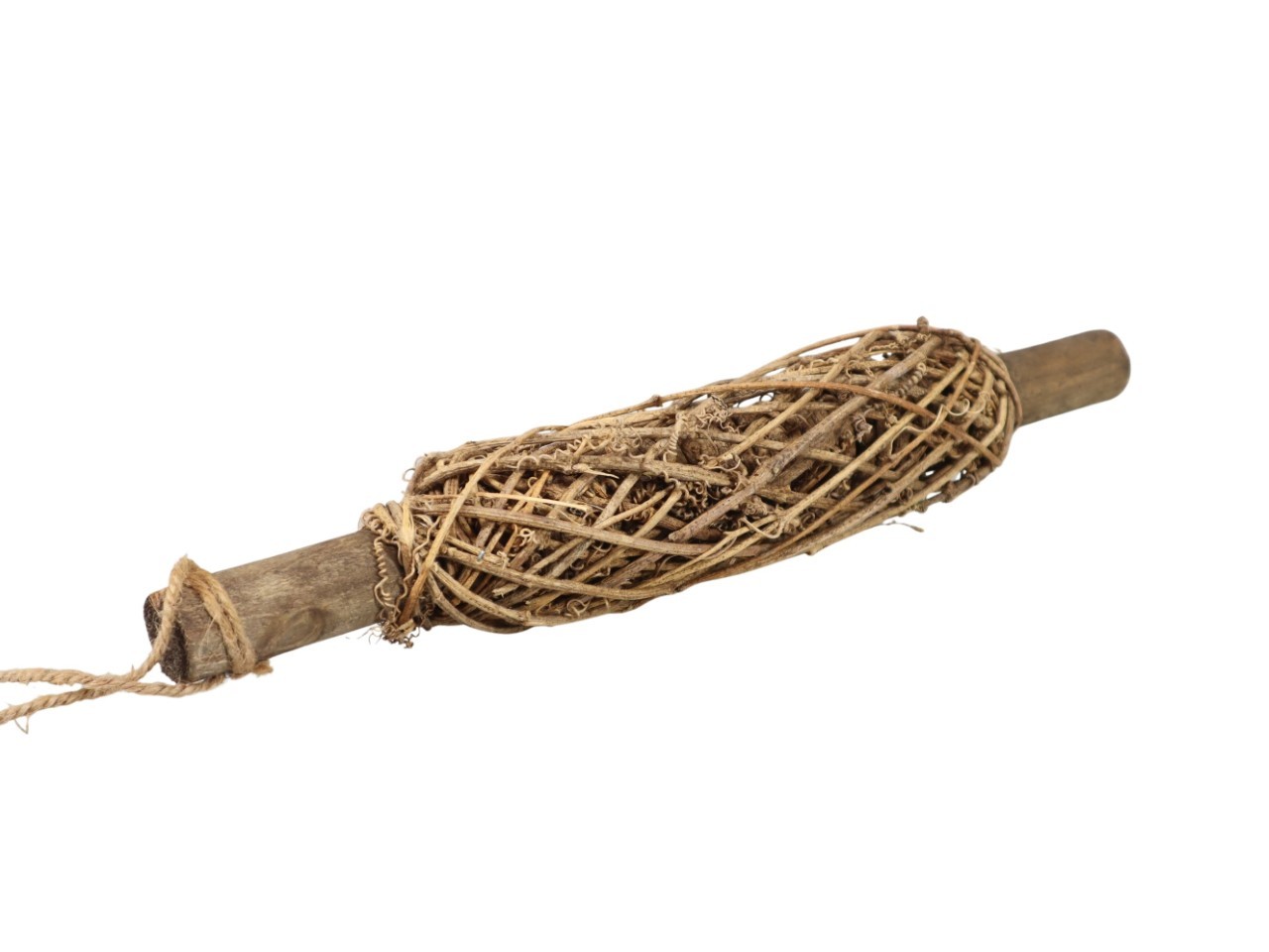 Hänger Garnrolle aus Holz/Rattan natur L40cm