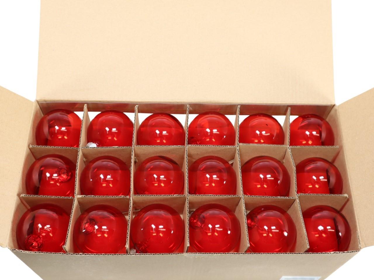 Glaskugel 50 mm 54 St. rot transparent