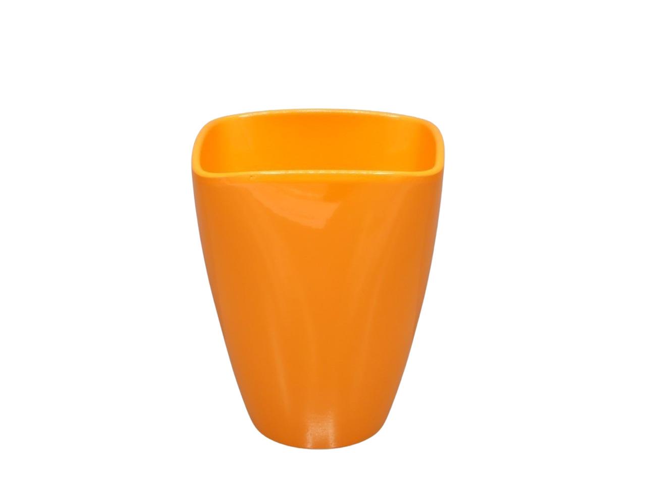 Orchideentopf D12,5H16,5cm Form 407/14 NETTO orange glanz