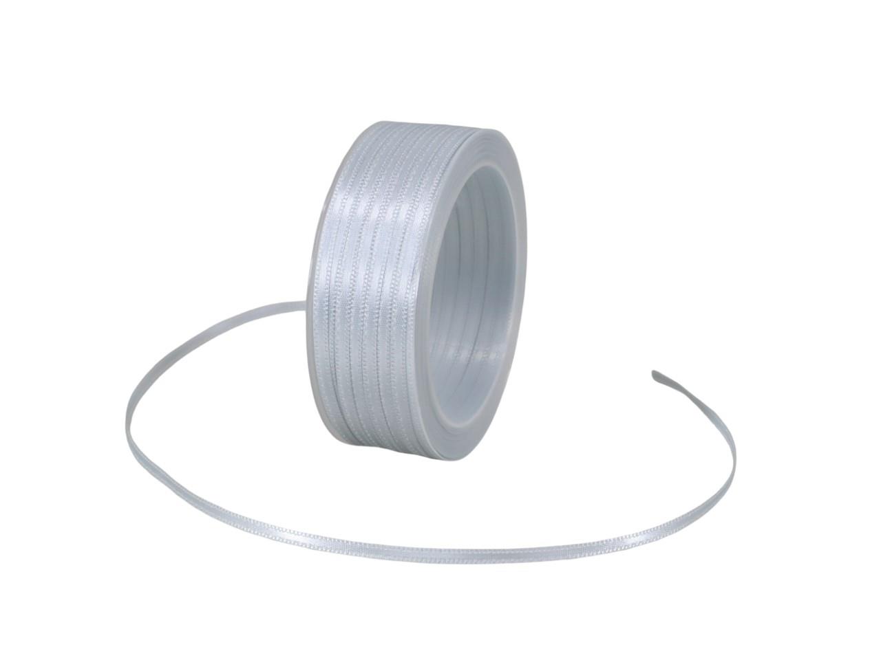 Satinband 3 mm 50 Meter hellgrau 750