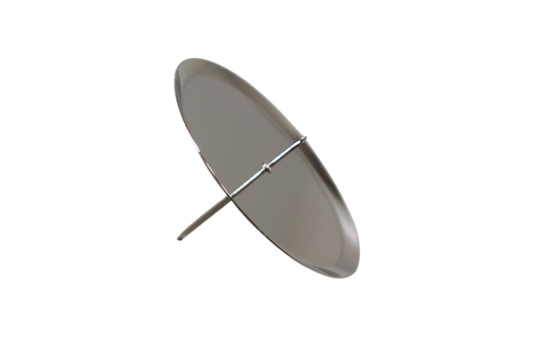 Kerzenhalter/Teller silber Metall 10cm